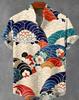 Hawaiian Men's Linen Shirt Abstract Patchwork Pattern Art Print Shirt Beach Vacation Daily Travel Men's Clothing Fast Delivery