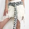 Furry Leopard Print Plush Belt Jeans Decor Jazz Dance Costumes Accessory  Ladies