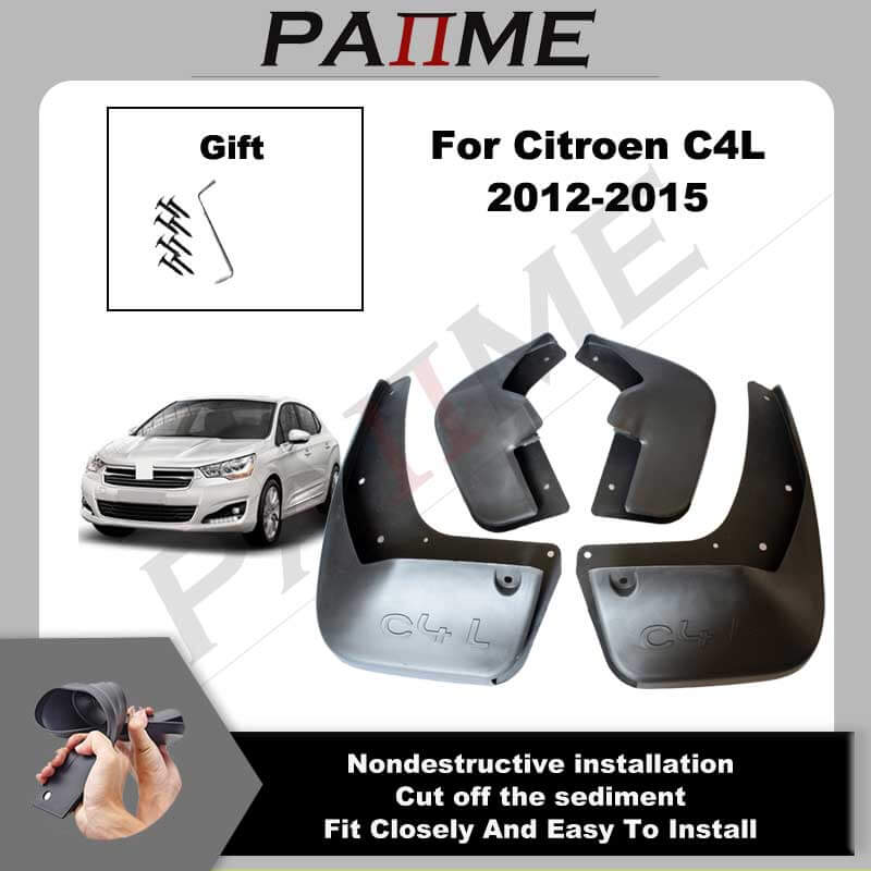

Автомобильные брызговики для Citroen C4L 2012-2015 без хэтчбека, 4 шт./компл., литые брызговики, передние и задние брызговики, брызговики, крыло
