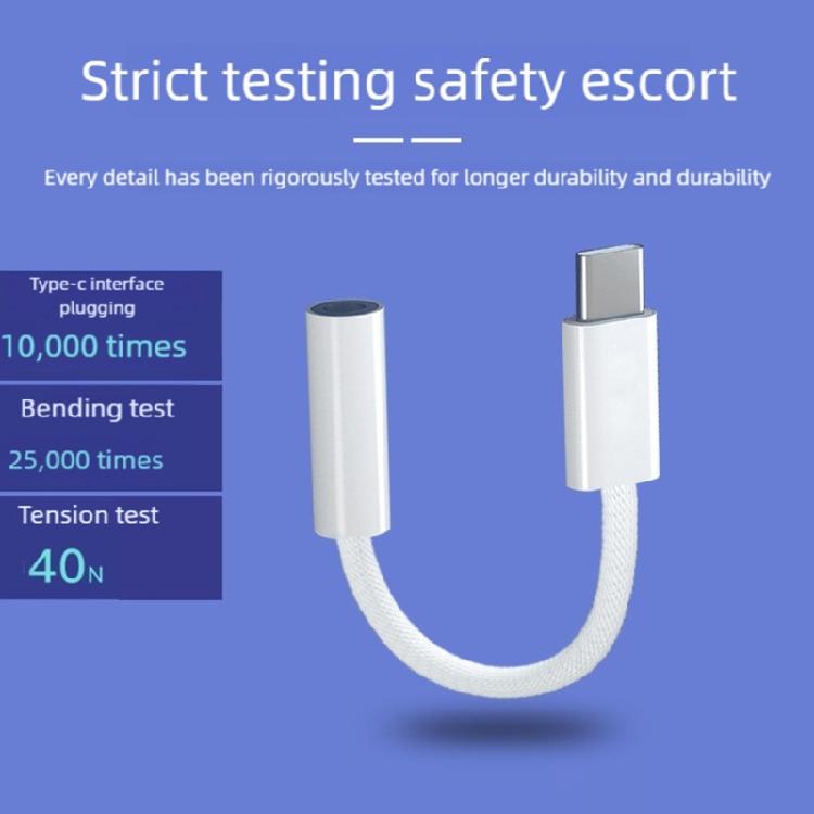 Braided USB C To 3.5mm Headphone Adapter Supports Charging And Delivers Studio Quality Audios