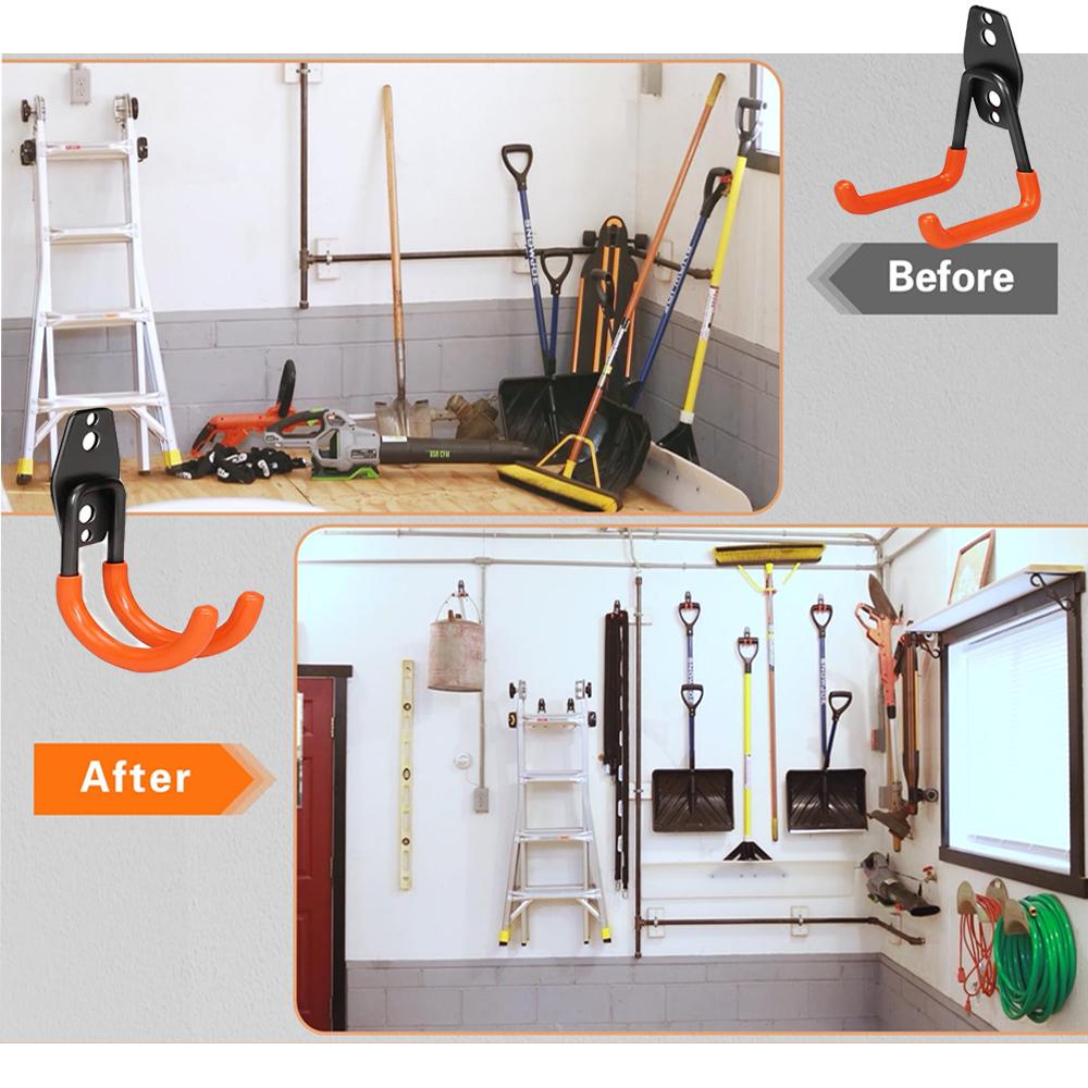 Heavy Duty Wall Mounted Garage Hook for Tools, Bikes, Ladders & More