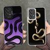 Black Snake Doodle Shockproof Phone Case for Samsung A17 A16 A15 A14 A37 A57 A36 A56 A26 A35 A55 A25 A34 A54 A24 A13 A23 A33 A53