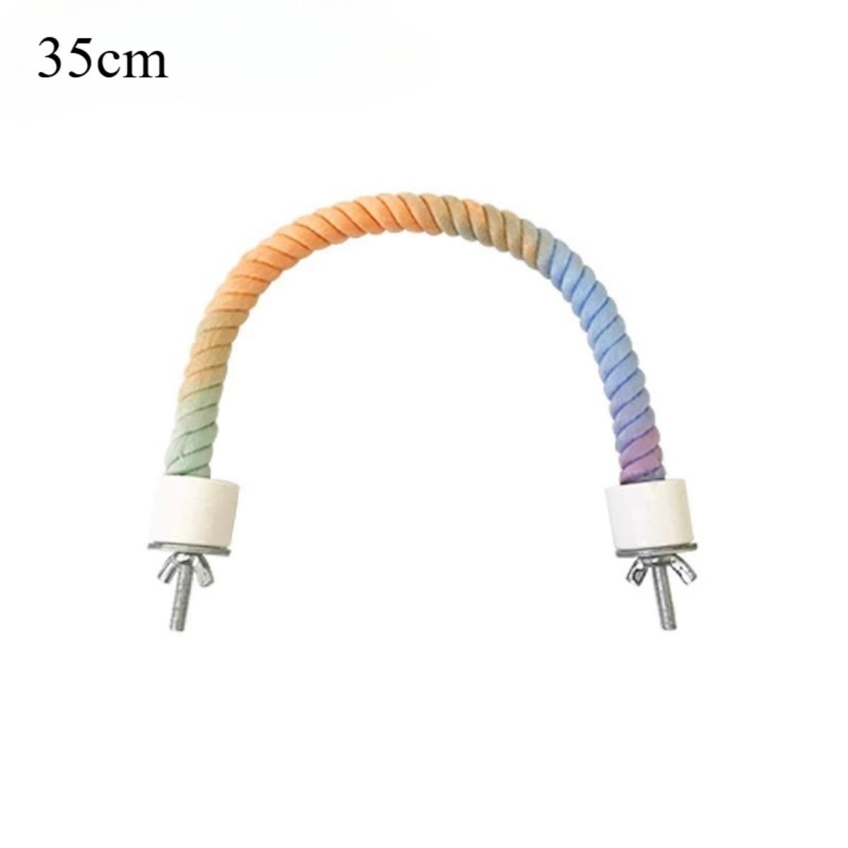

Гибкая веревка для скалолазания 35/80 см, градиентная цветная веревка для птиц, подставка для жердочки для клеток для птиц, аксессуар для клетки, игрушка для кореллы, волнистого попугая, неразлучника, планера 35cm разноцветный
