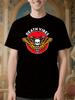 Death Vibes Graphic Tshirt - Black Gothic Tee with Red An...