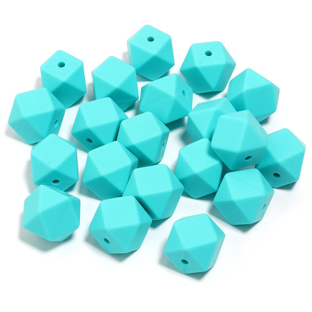 10pcs 19x14mm Hexagon Silicone Beads For Jewelry Making DIY Handmade Necklace Bracelets Phone Key Chain Decoration Accessories