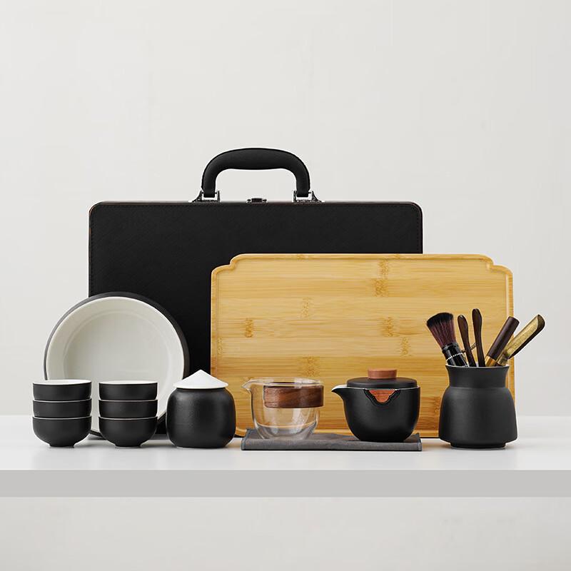 Minimalist Ceramic Gongfu Tea Set with Tray
