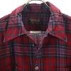 70s Vintage Wool Blend Check Pattern Long sleeve Wool shirt XL Red Men's Used