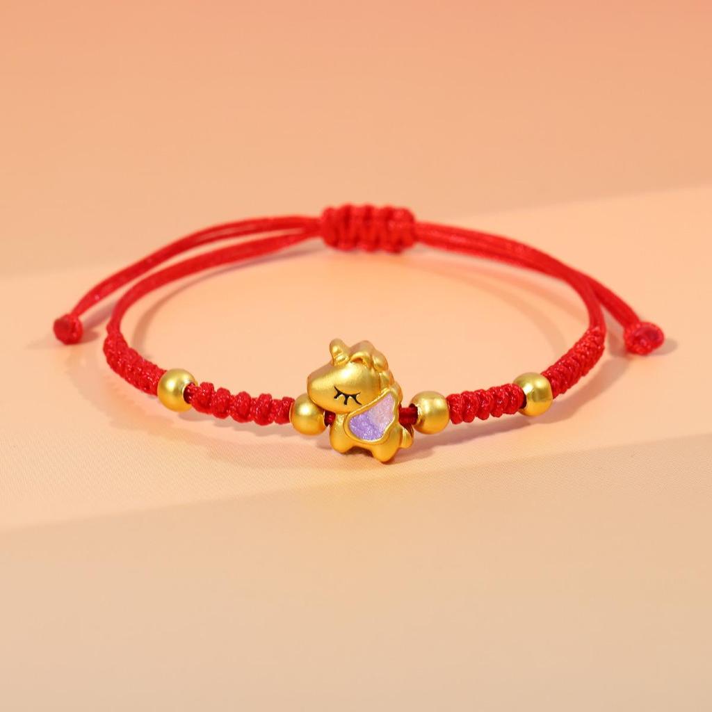 Year of the Horse Zodiac Bracelet - Red String Handmade Couples Charm for Men and Women, New Year Gift Jewelry
