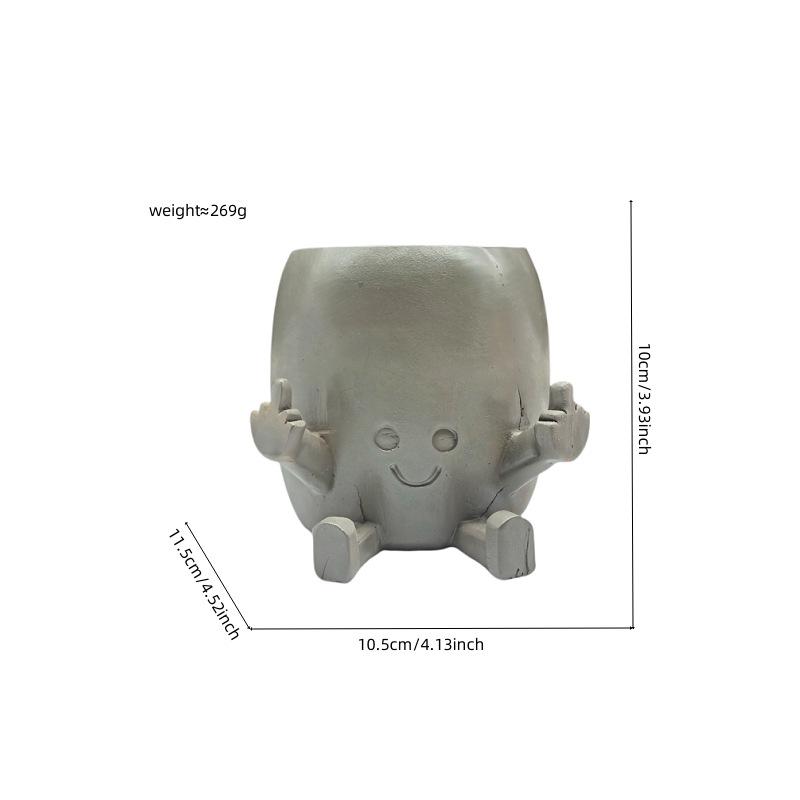 Resin Modern Minimalist Cartoon Pattern Cross-border New-style Cute Succulent Swing Flower Pot Craft Creative Home Decor Planter