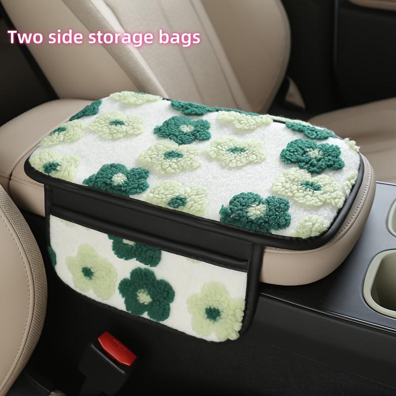 Cute Warm Plush Car Armrest Box Cover - Center Console Arm Cushion Automobile Interior Decoration Pads