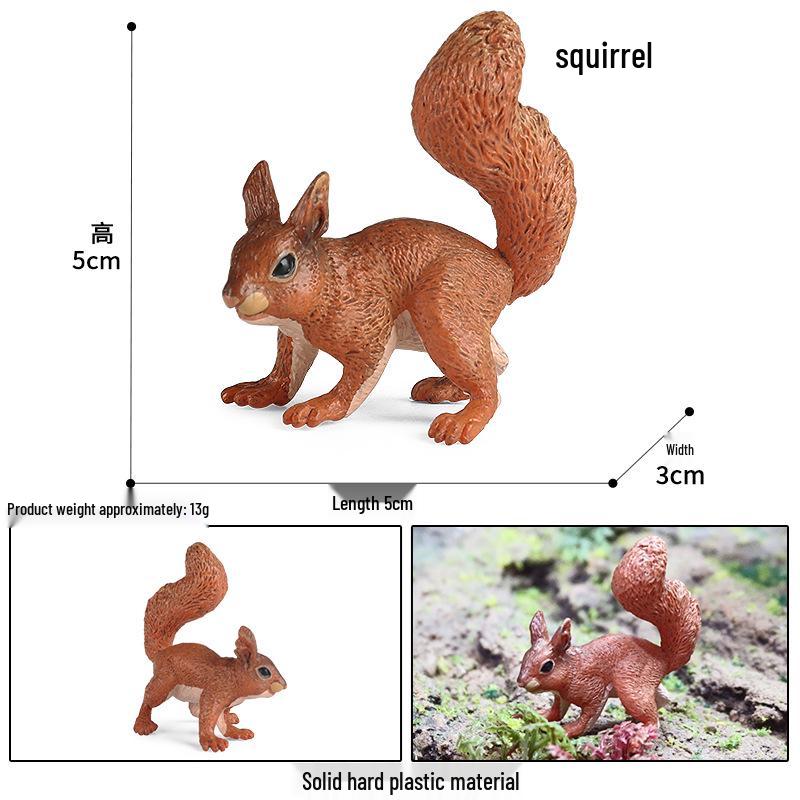 Simulation Animal Model Toys - Mouse, Marmot, Flying Squirrel, Naked Mole Rat, Squirrel, Weasel, Golden Hamster Ornaments