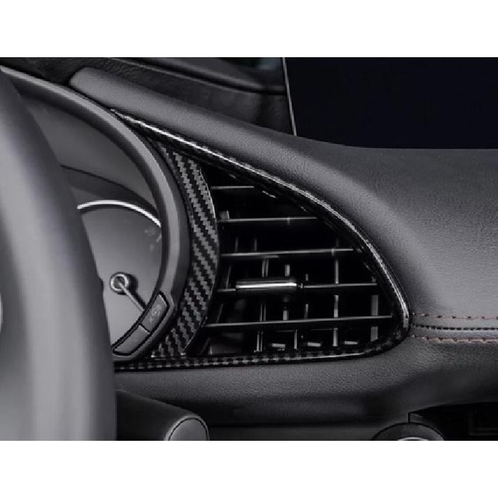 Carbon Fiber Dashboard Air Vent Cover Trims For -2024 Mazda 3 Accessories