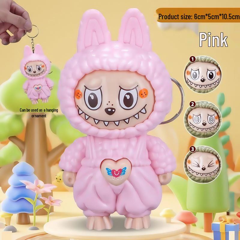 

Labubu Face-Changing Doll: Creative Decompression Toy and Bag Charm for Kids