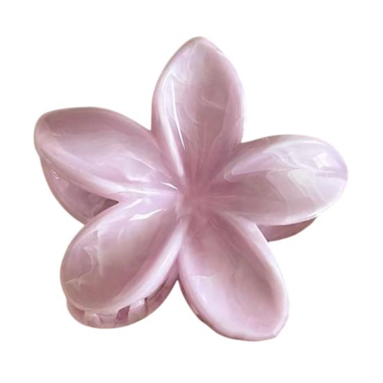 

Hair Claw Flower Shape Stable Grip Summer Back Head Hair Clip Bright Color Non-Slip Shower Hair Claw Hair Accessories C