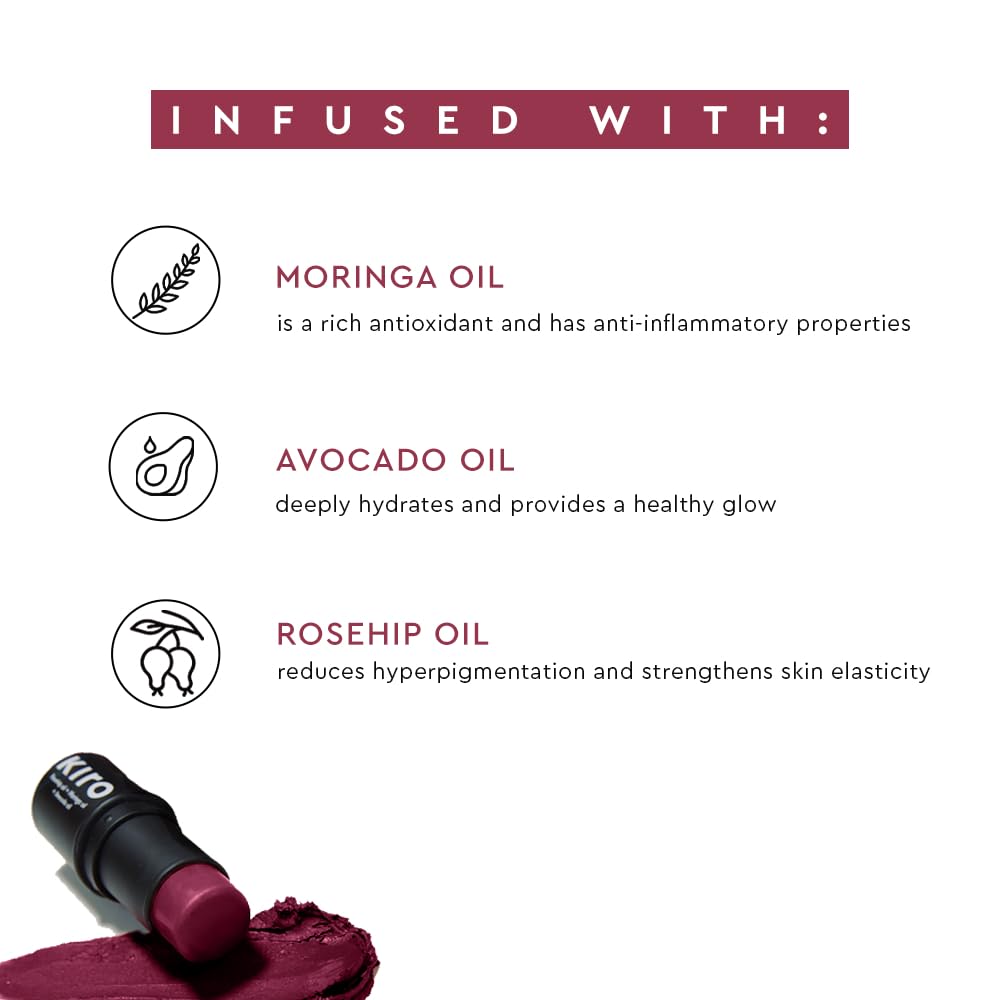Kiro Wonder Wand Multi-Stick – Crushed Berry, 7.5g | 3-in-1 Stick - Blush, Eyeshadow & Lip Tint | Creamy, Weightless & Long-Lasting |