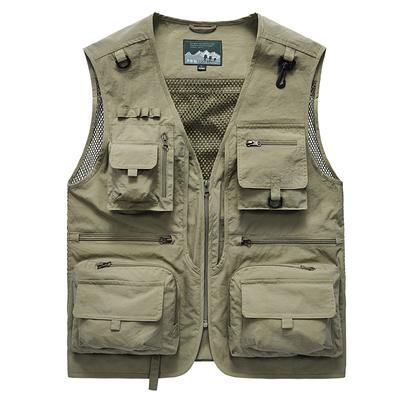 Outdoor Mesh Photography Clothing Fishing Men's Loose Vest Top Vest Multi-pocket Vest