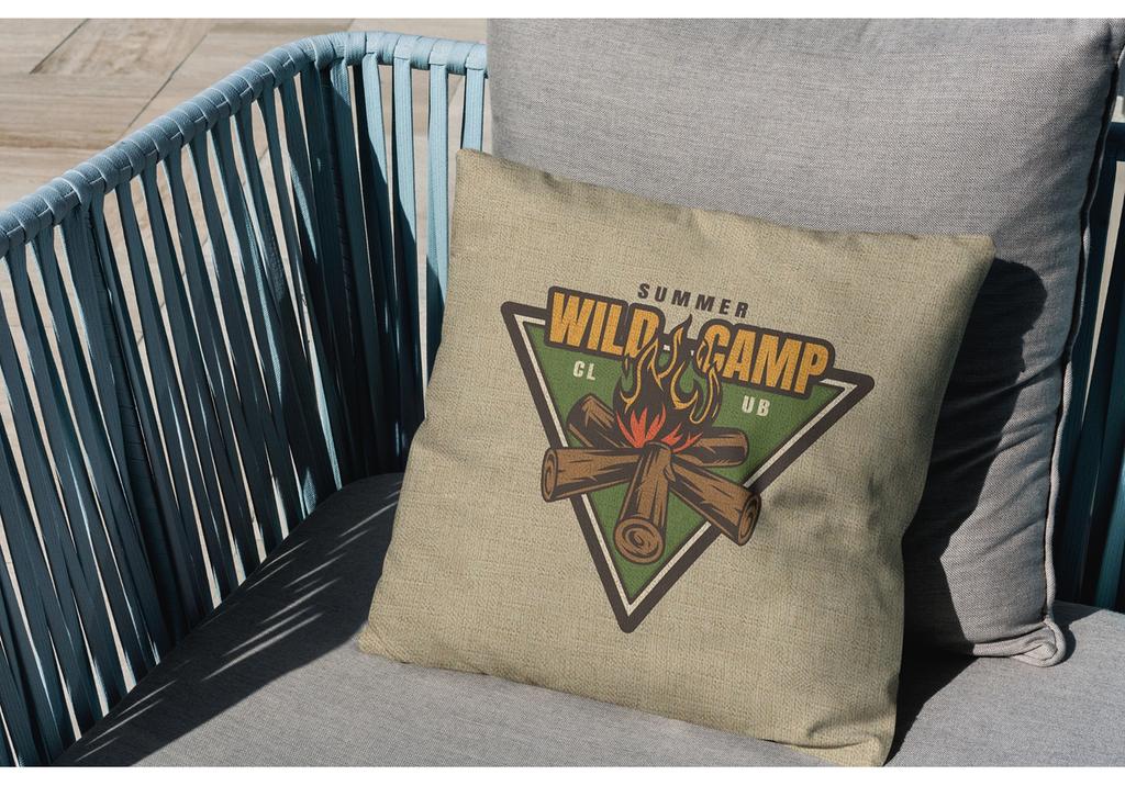 Camping Cushion Cover Square Home Decor Pillow Cover For Sofa Gift Pattern Pillowcase Seat Cushions Kissenbezug 45X45 18X18In