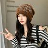 Jacquard Letter Beanie Knitted Hat Windproof Bucket Hat Versatile Beanies Hat  Autumn Winter