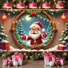 Weihnachten Hintergrund Festliche Lichter Weihnachtsmann Display Weihnachts-Hintergrund Rote Schleife Feiertags-Hintergrund Für Familientreffen Feiertags-Festlich