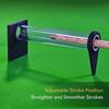 Billiard Stroke Trainer Acrylic Transparent Pipe and 2 Adjusters Pool Aiming Practice Tool for High Medium Low Strokes