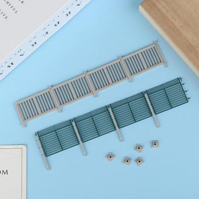 Ho Scale Protective Fence With Columns Model For Diy Building Fence Wall Sand Table Railway Train Scene Diorama Kit