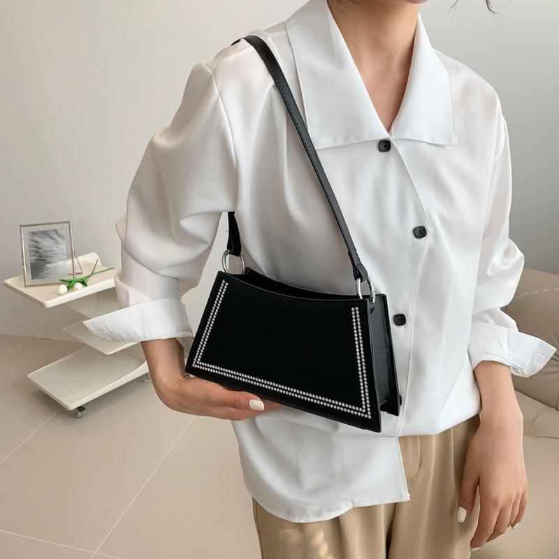 New 2025 Spring New Retro Candy Color Small Square Bag Solid Color Underarm Bag Casual Fashion Shoulder Handbag