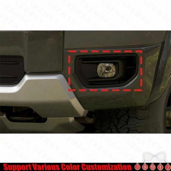 For Ford Ranger -2024 Bright Black Car Front Fog Light Lamp Cover Trim 2*