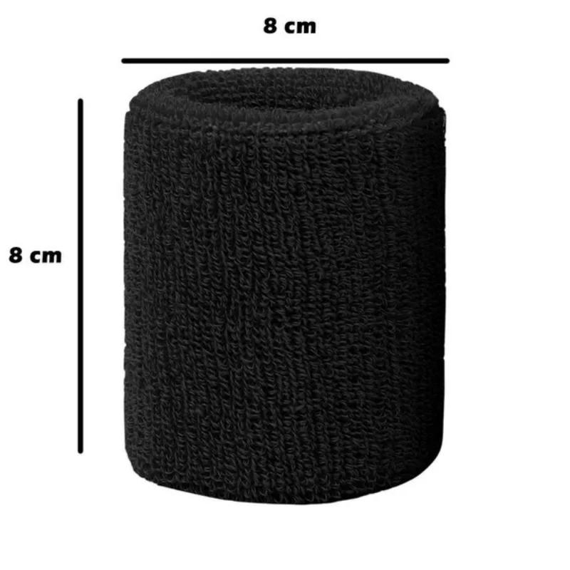 1 Pair Solid Color Wrist Protection Sports Anti-sweat Wristband with Sweat Absorption Breathable Sports Accessories