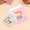 100Pcs 7X7+3Cm 10X10+3Cm Cute Cartoon Animal Printed Plastic Self-Adhesive Bags Cookie Biscuits Snack Package For Home Bakeries