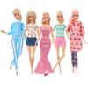 5-Pack Doll Outfits Inch Fashionable Casual Style Cotton Assorted Colors Clothing Set Christmas Birthday Gift 11.5 for Kid Friendly Entertaining Fun