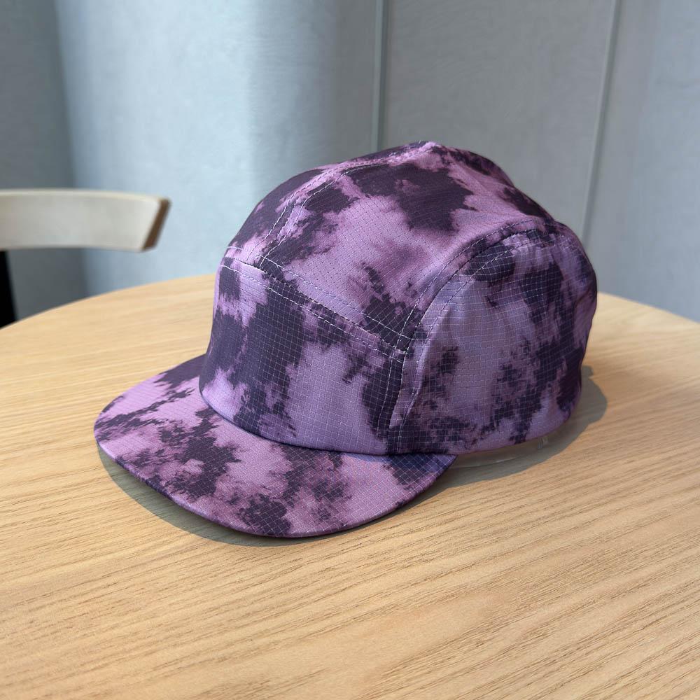 Retro Tie-dye Short-brimmed 5-panel Baseball Cap Men Women Spring Summer Travel Soft Thin Sport Running Sun Baseball Cap
