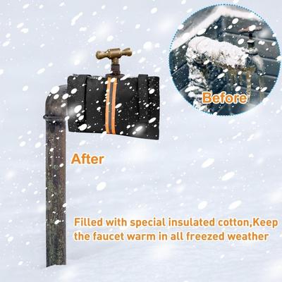 Portable Thickened Outdoor Faucet Cover Anti-Freeze Reusable Faucet Protector Cold-Resistant Washable Tap Cover Cold Weather