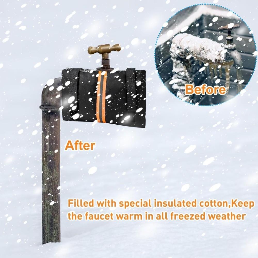 Thickened Outdoor Faucet Cover Anti-Freeze Reusable Faucet Protector Cold-Resistant Washable Hose Bib Protector Yard Faucets