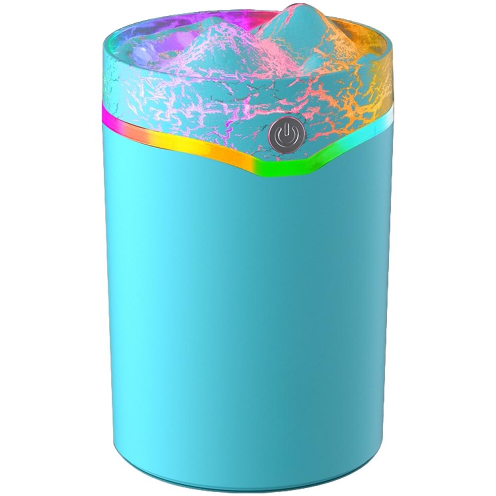 

USB Powered 3 Nozzle Humidifier Volcanic Resin Construction for Bedroom Living Room Aromatherapy LED Light 18x18x12cm небесный синий