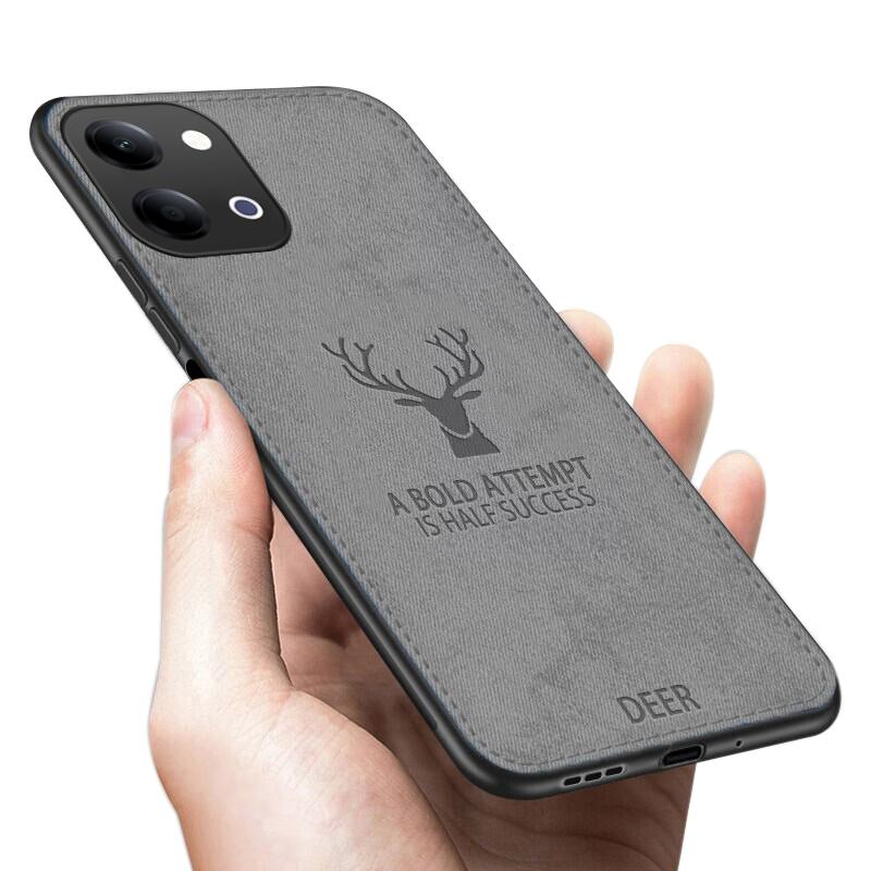 For VIVO IQOO Z11 Lite Case Luxuy Brand Cloth Texture Deer Fabric Jeans Elk Cover for vivo iqoo Z11 Lite Phone Casing