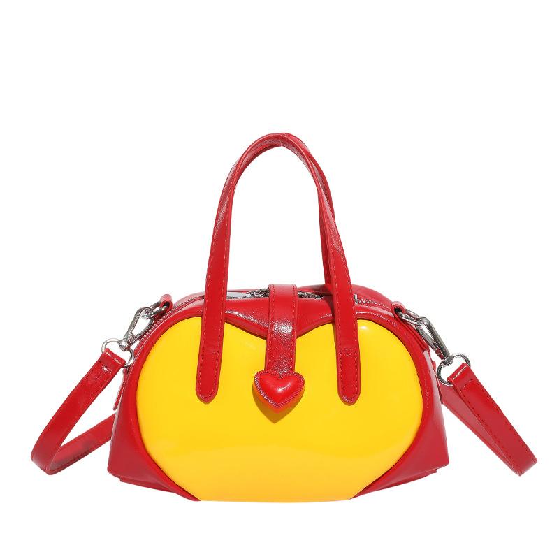 

Summer new fashionable versatile high-quality textured shoulder bag street popular simple contrasting color splicing messenger bag average size