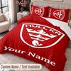 Hull KR Printed Bedding Set Custom Name Text 1 Duvet Cover 2 Pillowcases For Bedroom