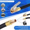 12'' Tire Inflator Hose, Tire Inflator Adapter with Presta Valve, Hose Connector for Air Compressor, High-Pressure Tube Car Motorcycle Maintenance
