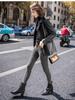 JINLUN Genuine Sheepskin and Lambskin Leather Winter Women's Jacket, Tailored, Spring, Autumn, (XL, Black)
