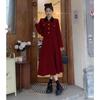 Plus Size French Chic Red Dress Set: Slimming & Age-Reducing for Pear-Shaped Women, Ideal for Spring & Autumn