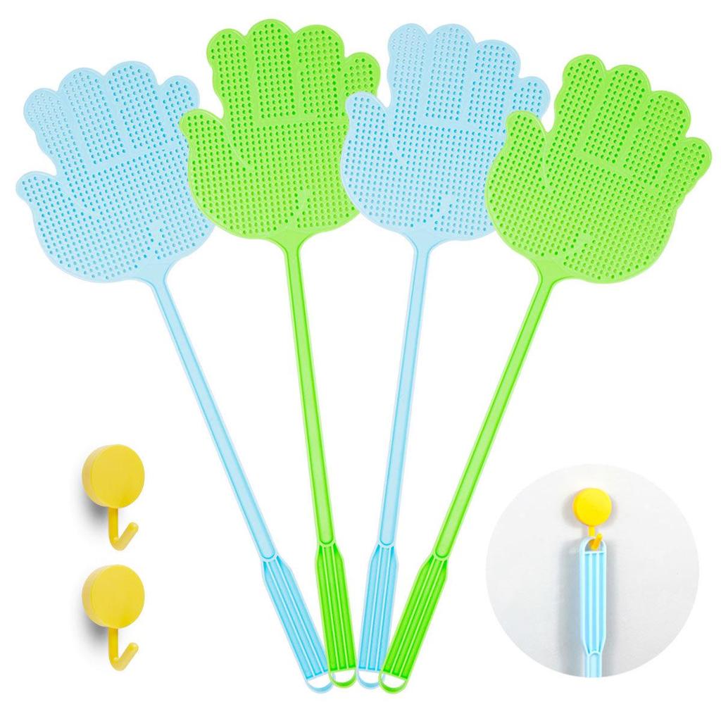 Durable Fly & Mosquito Swatter with Thickened Extended Handle, Non-Rotten Plastic, Large Manual Swatter for Household Use.
