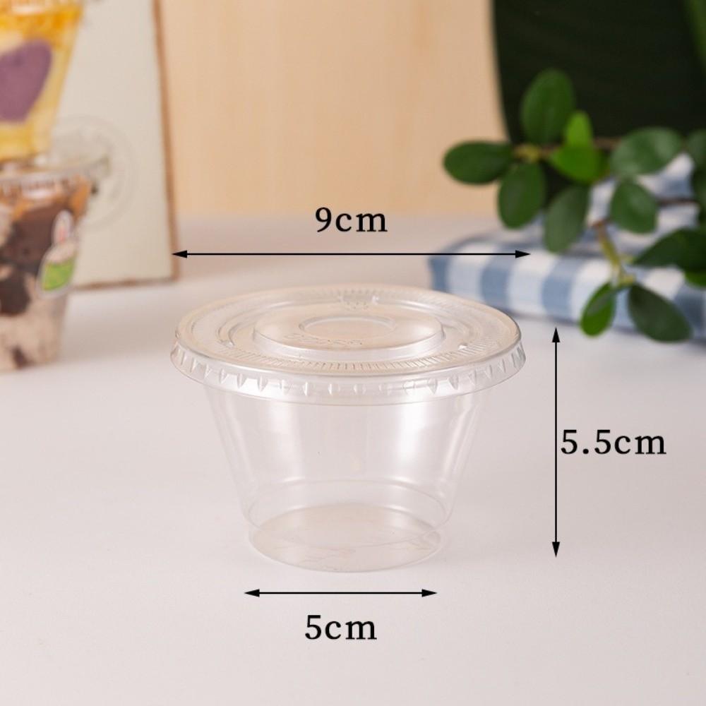 

10Pcs/set Plastic Yogurt Parfait Cups 180/250ml with Lids and Spoons Pudding Cups Clear Dessert Cups Kitchen Accessories
