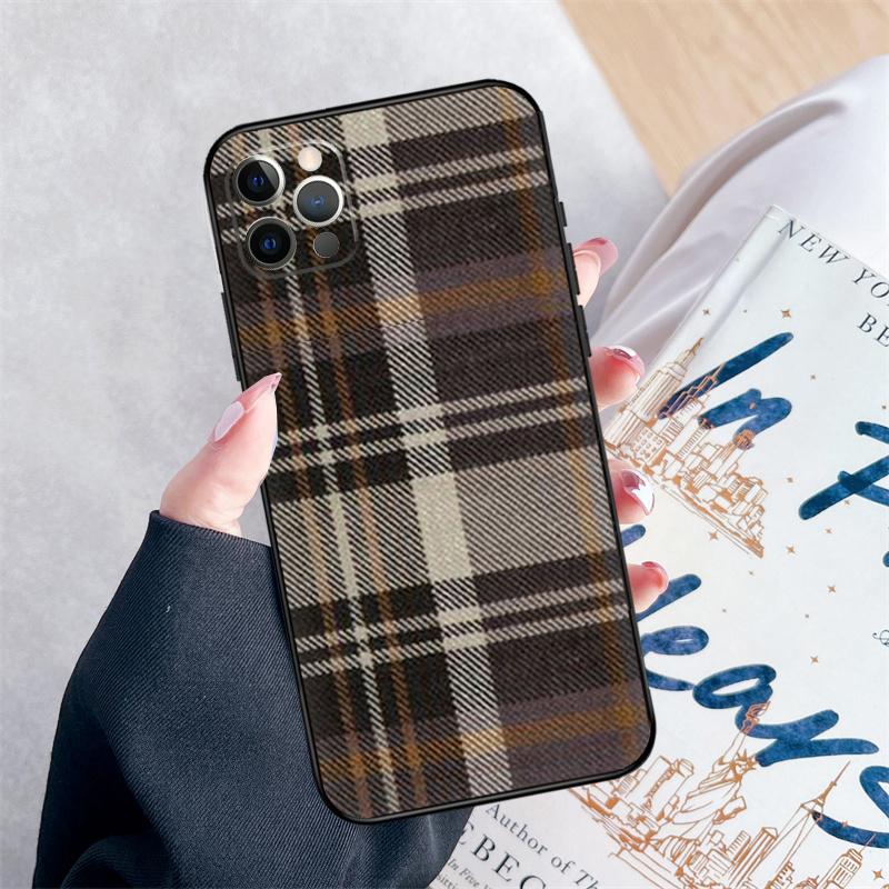 Scottish Plaid Warm Plaid Phone Case For iPhone 14 15 16 Pro Max 12 13 Mini 11 Pro Max XR 15 16 Plus 16e Cover Coque