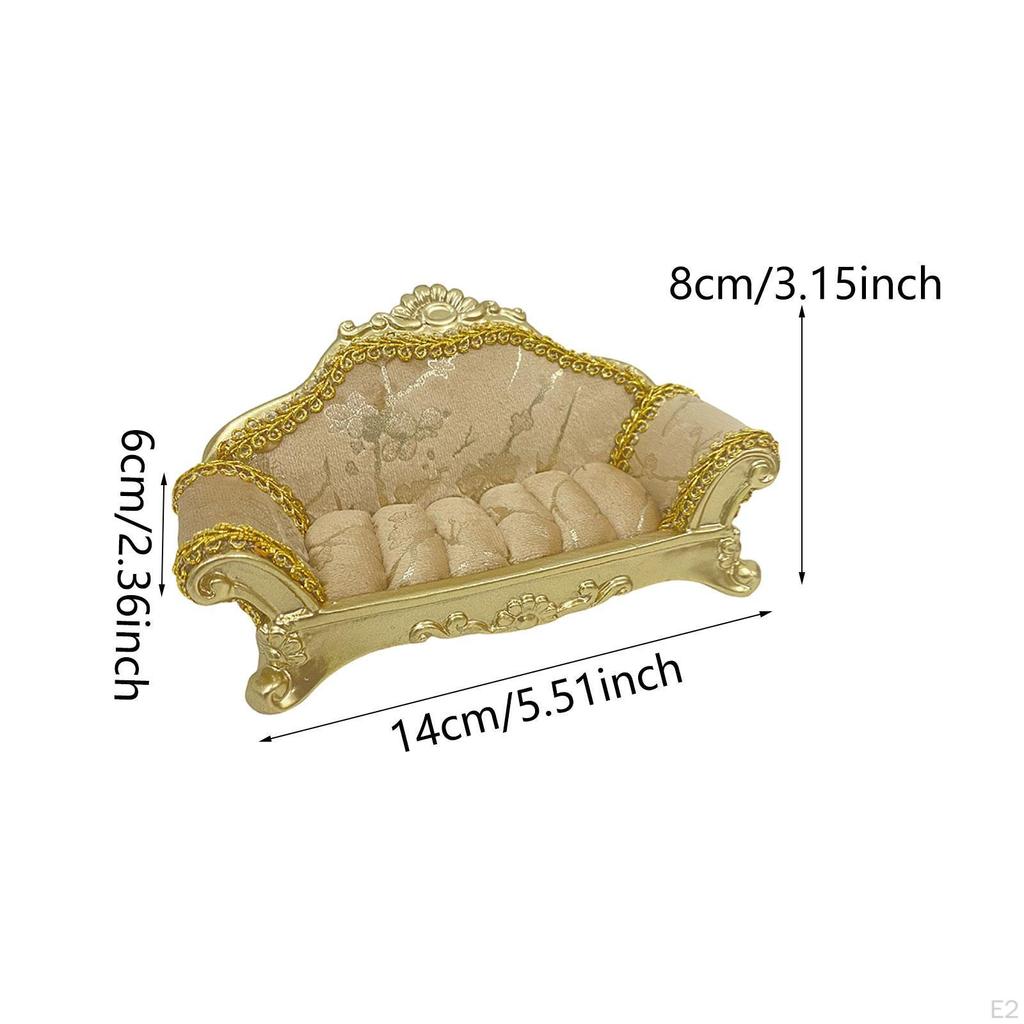 Couch Jewelry Display Stand Earring Stud Home Decoration Dollhouse Ring Bearer Box Rings