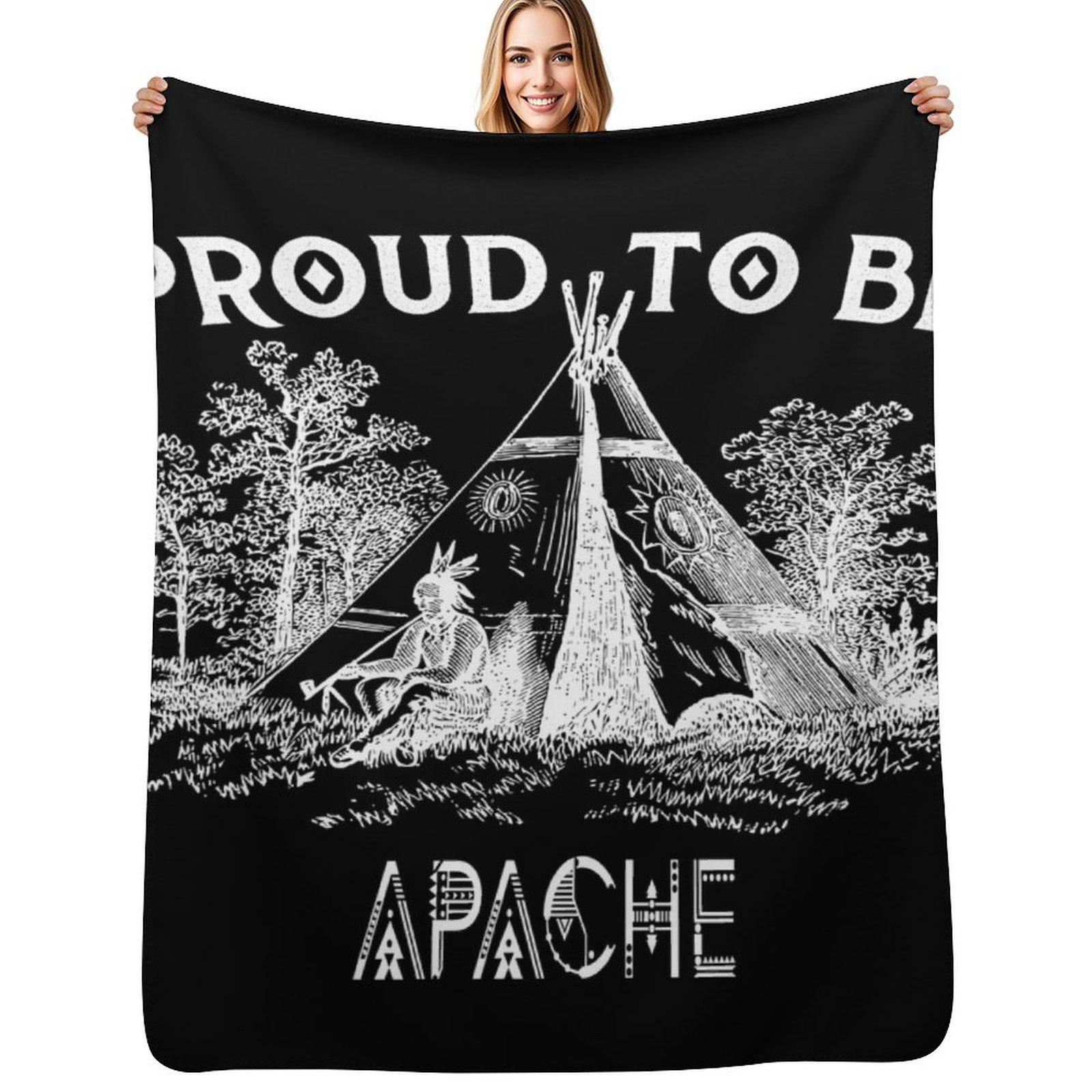 

Proud To Be Apache Throw Blanket Cozy Sofa Blanket for TV Watching Napping 102x76cm(40x30in)