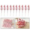 Christmas Ornament Supplies Bouquet Red Christmas Decoration Lifelike Design Versatile Use Beautiful Packaging