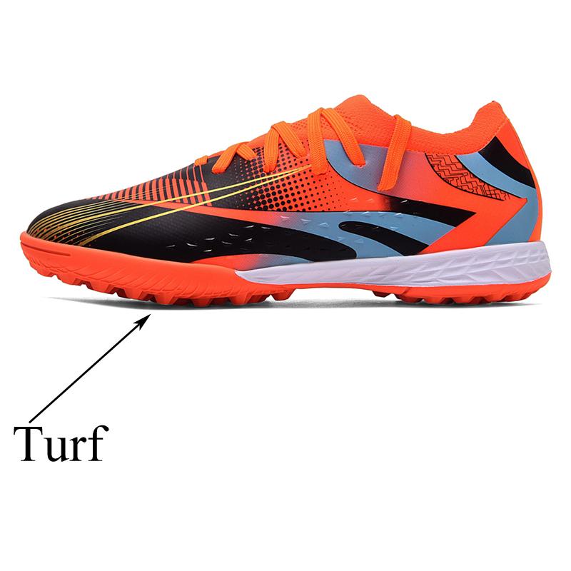 New Mens Soccer Shoes Boys Adults Futsal Sports Football Boots Grass Cleats Indoor Outdoor Ultralight Long Spikes Turf FG/TF