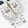 Removable Decorative Charms for Clog Shoes DIY Accessories Set Includes Butterfly Heart Bow Star Pearl and Gemstone Elements for Customization