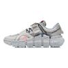 Li Ning CF Fabric Mesh Shock Absorbing Wear Resistant Breathable Lightweight Low Top Casual Shoes Unisex Casual Shoes Silver-Fish-Gray AGLR111-1