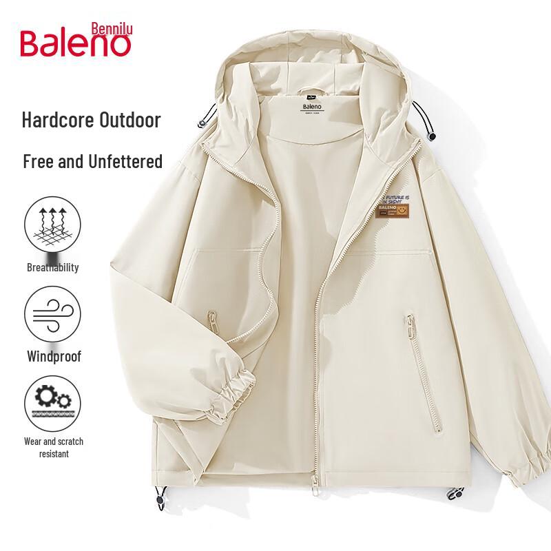 Baleno Herren Locker Geschnittene Wasserabweisende Wanderjacke